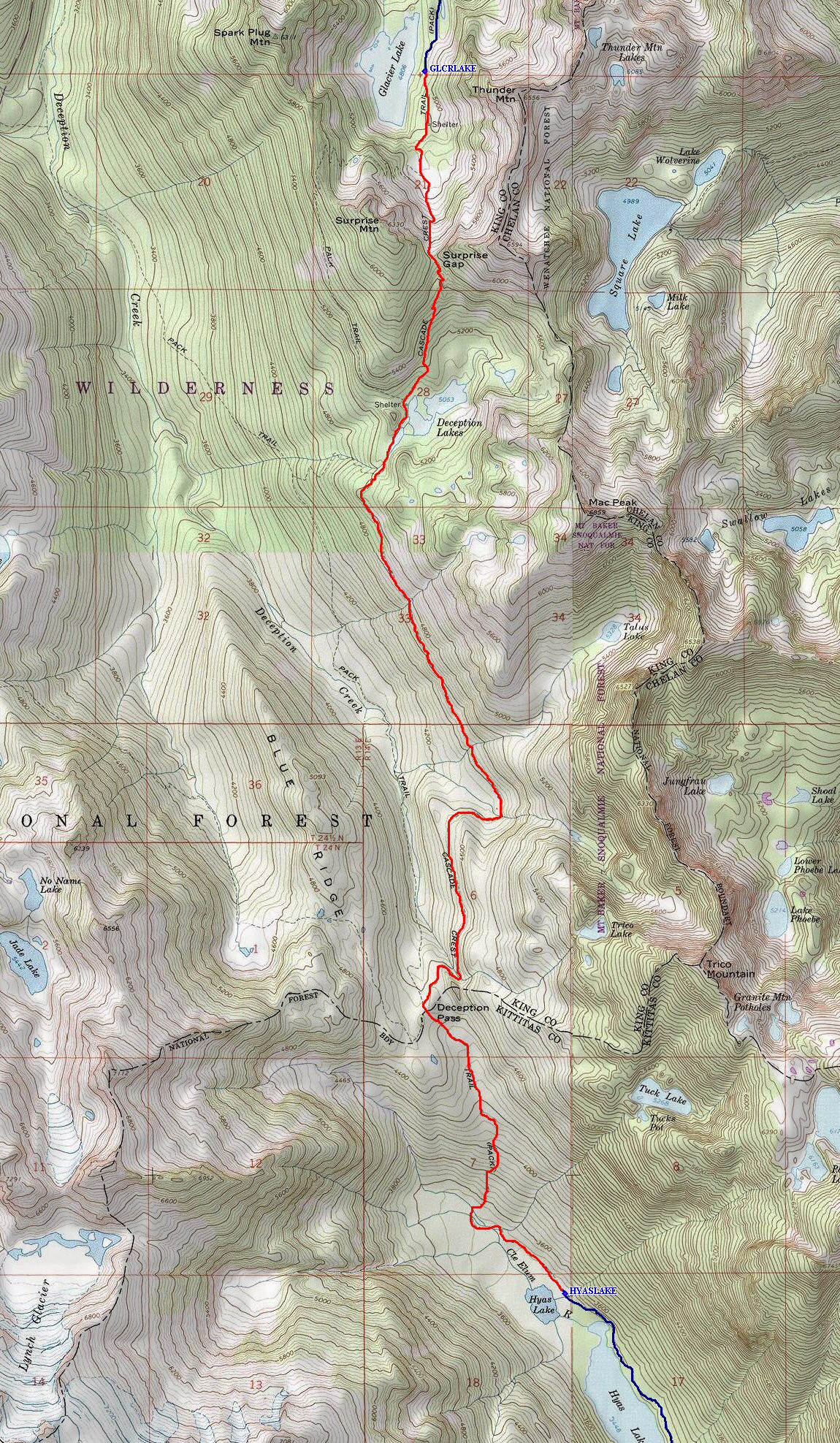 Pacific Crest Trail Stevens Pass to Pete Lake